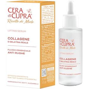 Cera di Cupra, Lifting Serum - Siero Collagene e Gelatina Reale, Rassoda la Pelle e Distende le Rughe di Viso e Collo, Made in Italy, Dermatologicamente Testato, 30 ml