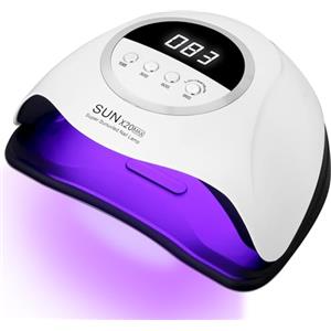 UIHOL Lampada UV LED Unghie, 320W Professionale 72 sfere di lampada a LEDs, Semipermanente Curare Rapidamente Pedicure Fornetto per Tutti i Smalti, Automatico Sensore per Manicure a Casa e in Salone