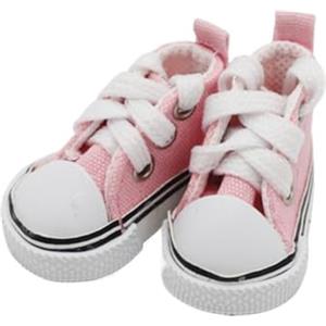 Uteruik Scarpe in tela con lacci per bambola BJD 1/6, accessorio per costume, 5 cm, 1 paio (rosa)