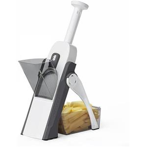 NOBILE LOVELYCARE Mandolina Regolabile per Verdure - Affettatrice Professionale da Cucina con Lama in Acciaio Inox - Tagliaverdure Sicuro e Preciso per Cipolle, Patate, Ortaggi - 0,5mm a 8mm