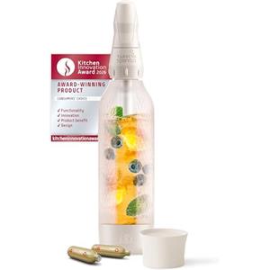iSi Twist'n Sparkle Virtuoso Spruzzatore d'acqua 0,95 l - Soda Maker per acqua frizzante, succhi e cocktail - Sprudler & Soda Maker con custodia in silicone antiscivolo - Macchina alternativa per