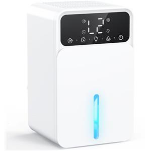 SENTICUM Deumidificatore Casa Muffa, 1500ml Deumidificatori Portatile, Modalità Sonno, 28dB Funzionamento Silenzioso Deumidificatore Muffa, Spegnimento Automatico, Timer 12 Ore, per Casa Bagno