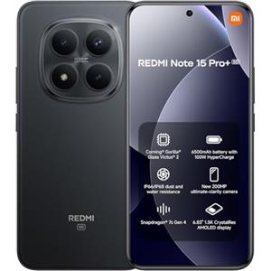XIAOMI Redmi Note 15 Pro+ 5G 8+256 Black (No power adapter included)