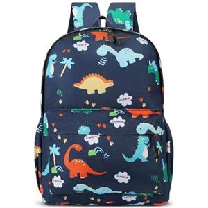 Aucuu Zaini Scolastici per Bambini, Zaino con motivo a dinosauro per Bambini 3-7 Anni, Elementare Scuola Materna Mimetica Borse, per All'aperto, Scuola, Viaggi