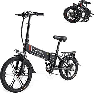 SAMEBIKE Bicicletta Elettrica Pieghevole da 20 Pollici Per Adulti,E-bike Urbana Unisex Per Adulti Con Pedalata Assistita,Batteria Rimovibile 48V10.4AH,Bici Elettriche per Shimano 7 Velocità