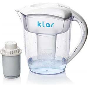 Klar Water Caraffa Filtrante Klar Water - Brocca Acqua Filtrante da 3,5 L - Con Filtro Acqua per Rimuovere Fluoruro, PFOA, PFAS, Piombo, Microplastiche - PH Alcalino