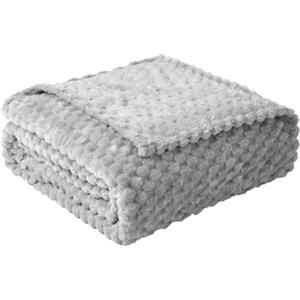 Good Nite Morbida coperta in microfase, 230 x 200 cm, coperta in pile per divano e letto, camera da letto, ufficio, grigio