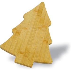 Zenker Tagliere di Natale in Bambù 100% Certificato FSC - Design Albero di Natale 38x24x1,5 cm - Vassoio da portata ideale per Antipasti, Salumi, Formaggi e Dolci Natalizi