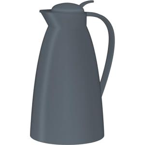 alfi ECO 1,0 l, grigio scuro, thermos con inserto igienico in vetro temperato in plastica, tappo a vite con comodo pulsante, versare con una sola mano, ideale come caffettiera da caffè, teiera, senza