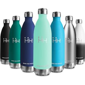 KollyKolla Bottiglia Termica 1L, Borraccia Acciaio Inox, Borraccia a Prova di Perdite, Borraccia Termica Senza BPA, Facile Pulizia, Riutilizzabile, Borracce per Scuola, Adulto, Bambini, Viaggi e Ufficio