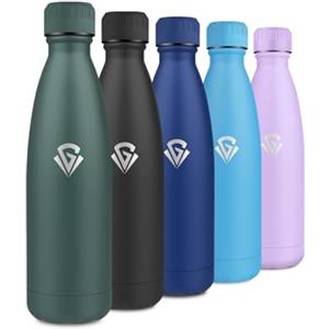 KollyKolla Borraccia Termica 500ml, Borraccia Acciaio Inox Doppia Parete Isolata, Bottiglia Acqua Senza BPA, Borraccia Antigoccia e Riutilizzabile per Scuola, Lavoro, Escursioni, Sport, Campeggio, Viaggi, Yoga