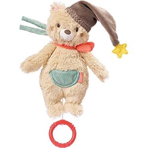 Fehn carillon orso - peluche e aiuto per addormentarsi: Carillon a carica con dolce melodia ninna nanna di Brahms calma in ogni situazione - per neonati e bambini da 0 mesi