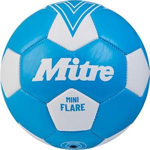 Mitre Flare Pallone da calcio ricreativo, regalo di calcio, ottimo per bambini, blu fluo/bianco, mini