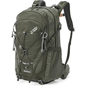 Terra Peak® Zaino da Trekking 30 litri uomo donna verde olive FLEX 30 MEDIO - Zaino da escursionismo, viaggio sportivo e montagna da esterno ergonomico e impermeabile - Hiking e escursioni traspirante