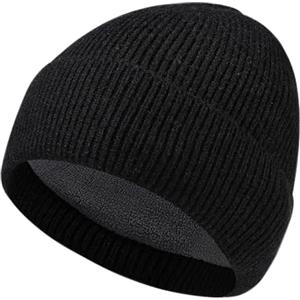 HGDGears Berretto da Uomo Donna Antivento Caldo Cappello Invernale da Donna Morbido Spesso Freddo con Risvolto Cappello Lavorato a Maglia Sport all'aperto Cappello Teschio, Nero, Taglia Unica
