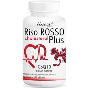 Line@Diet Formula Potenziata Line@diet RISO ROSSO FERMENTATO + COENZIMA Q10 + FIENO GRECO | Made in Italy | 90 compresse
