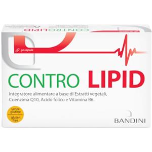 Bandini® Controlipid®, Riso Rosso Fermentato, Coenzima Q10, Acido Folico, Cardo Mariano, Mantiene Livelli Normali di Colesterolo nel Sangue, Complesso per Funzione Digestiva ed Epatica, 30 Capsule