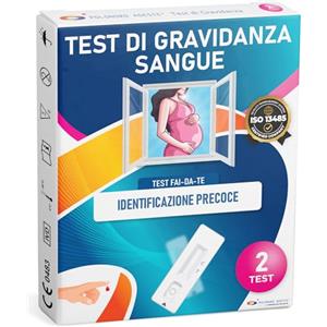 Polonord Adeste TEST GRAVIDANZA PRECOCE SU SANGUE Adeste - Rapido fai da te per la rilevazione dell'ormone hCG che indica una gravidanza in corso. Confezione da 2 test