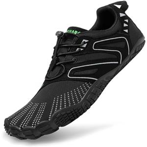 SAGUARO Minimaliste Barefoot Scarpe da Immersione Scoglio Trail Running Camminata Uomo Donna,59 Nero,43