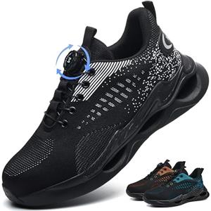 Mitudidi Scarpe Antinfortunistiche Uomo Scarpe da Lavoro Impermeabili con Punta in Acciaio Leggere Resistenti Traspiranti e Antiscivolo 38 EU