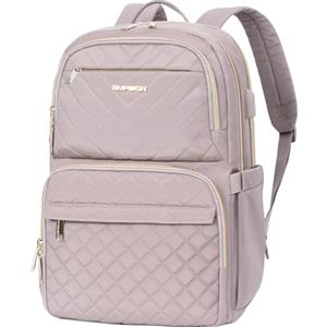 EMPSIGN Zaino Donna 15,6 Pollici Impermeabile con Porta USB, Borsa Elegante Multifunzione per Scuola, Università, Lavoro e Viaggio, Nero