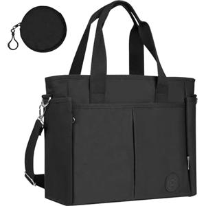 Aolso Fasciatoio per Neonato, Grande Capacità Impermeabile, Borsa per Pannolini e Ciuccio, per Bambini e Ragazzi (Nero)