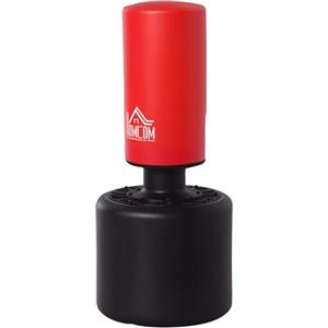 HOMCOM Sacco da Boxe da Terra Pesante con Altezza Regolabile (145-172cm), Sacco da Boxe Pieno Base da Riempire con Acqua (100kg) Sabbia (120kg)