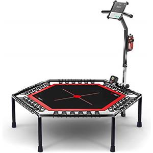 Boudech - Trampolino elastico crossfit per allenamento fitness funzionale con contasalti portacellulare e portabevande