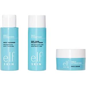 e.l.f. SKIN Holy Hydration! The Essentials Mini Kit, detergente, tonico e idratante per una pelle idratata ed equilibrata.