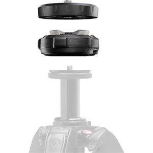 Manfrotto XCHANGE Quick Release, Sistema Universale per Treppiede/slider/accessori, Base e Piastra, Portata 20 Kg, Alluminio Leggero, Filetti 3/8" e 1/4", per Foto, Video e Luci