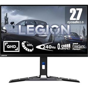 Lenovo Legion Y27qf-30 Monitor Gaming 27" QHD (2560x1440), IPS, 0.5ms, 240Hz (Overclock 250Hz), Altoparlanti, Regolabile, AMD FreeSync Premium, HDMI 2.1 + DP
