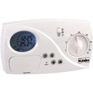 VEMER VE773200 CT 24H - Cronotermostato a Cavalieri da Parete, Programmazione Giornaliera, Alimentazione a Batterie, Bianco