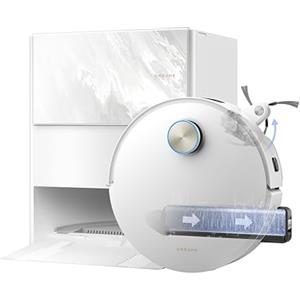 DREAME Aqua10 Ultra Track Complete Robot Aspirapolvere, Lavaggio 45 °C, Supera Ostacoli di 6 cm, Auto-pulizia Mocio, Aspirazione da 19.500 Pa, 0 Grovigli, Evita Oltre 240 Oggetti, Controllo Vocale