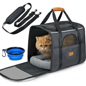 morpilot Trasportino per Cani e Gatti, Morpilot Gabbietta Morbida per Animali Domestici, Borsa portabile o a Tracolla in Tessuto da Trasporto Confortevole, Borsa Ripiegabile Viaggio Sull' Aereo