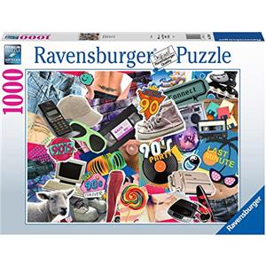 Ravensburger - Puzzle 1000 Pezzi Gli anni 90 | Puzzle Per Adulti E Tutta La Famiglie | Dimensione Di 70x50 Cm | Regalo Adulti | Regali Natale