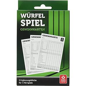 ASS Spielkartenfabrik 22517119 - Set di Carte segnapunti per Giochi con Dadi, 5 pz. [Lingua Tedesca]
