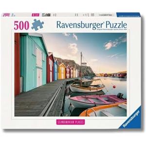 Ravensburger - Puzzle 500 Pezzi Case Galleggianti Svezia | Puzzle Per Adulti 500 Pezzi | Puzzle Adulti Per Bambini Dai 14 Anni In Su | Regalo Compleanno Per Bambini Dai 14 Anni In Su | Misure 49x36cm
