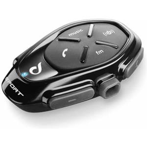 INTERPHONE SPORT - Doppio - Interfono Bluetooth da casco per comunicazione in moto, Fino a 4 motociclisti, Distanza 1Km, Autonomia 20 ore, Radio, MP3, GPS, Impermeabile, Universale.