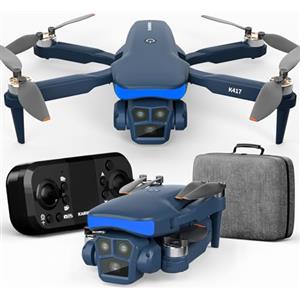 govogorc Drone con Fotocamera HD 1080P, Obiettivo Regolabile A 90°, Drone Pieghevole con Motore Brushless, Controllo con Gestualità, Avvitamenti 3D, Modalità Headless, Perfetto Per Principianti e Adulti