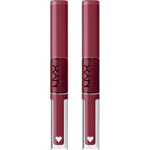 NYX Professional Makeup Shine Loud Rossetto Tonalità Never Basic No Transfer Ultra-Pigmentato Gloss Brillante Lunga Tenuta 16h Finish Lucido Colore Intenso Formula con Oli Nutrienti - 2 Rossetti