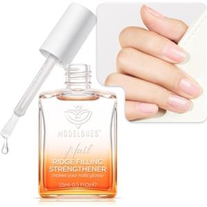 Modelones Smalto Rinforzante Unghie, 15ml Smalto Trattamento Rafforzatore per Unghie Deboli, Ripara e Rinforza Le Unghie Danneggiate- Trasparente