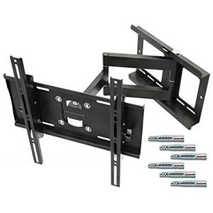 RICOO Supporto TV parete R23F 40"-75" pollici 81-165 cm Staffa televisore Girevole Inclinabile Porta televisione universale VESA 200 x 200-400 x 400 Nero