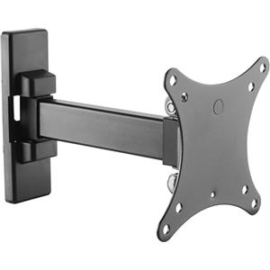 RICOO Supporto monitor muro S7411 13-27" pollici (33-69 cm) Staffa TV parete girevole inclinabile porta schermo PC universale VESA 75 x 75 100 x 100 Nero