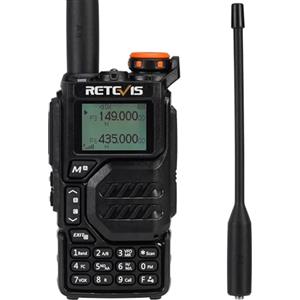 Retevis RA79 Walkie Talkie Professionale, Radio Ham Dual Band con Sincronizzazione Canali, Ricezione Banda Aerea, Radio Portatile 1400mah Per Viaggi, Radio Bidirezionale A Lunga Distanza (1 Pz)