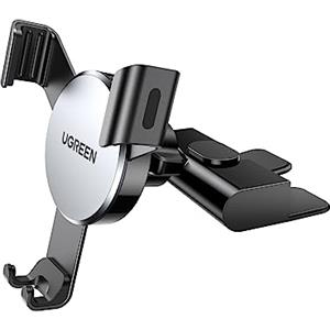 UGREEN Supporto Telefono Auto Gravità in Alluminio per CD Slot, Porta Cellulare Macchina Compatibile con iPhone 16 15 14 Plus Pro Max, Galaxy S24 Ultra S23 S22 A14, Redmi note 12 pro, ecc