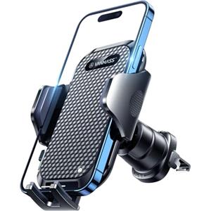 VANMASS Supporto per Telefono Auto 【Gancio Metallico】 2025 Porta Cellulare Auto, Regolabile a 360 Gradi, Porta Cellulare per Presa D'aria Automobile per iPhone Samsung Android
