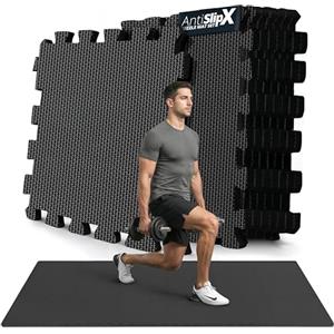 BeMaxx Tappeto Palestra Tappetino Fitness da Ginnastica a Puzzle - Pavimento Protettivo Incastro Tatami Gomma Allenamento Protezione Sport| Materassino Gommato Mattonella Pavimentazione per Home Gym Manubri