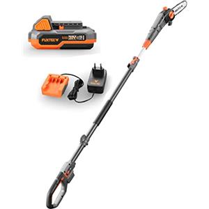 Fuxtec Potatore telescopico svettatore motosega a batteria 20V senza fili FUXTEC FX-E1HE20 - SET con batteria - lama e catena Oregon- per alberi, rami e cespugli