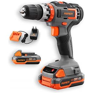 Fuxtec Trapano avvitatore a percussione a batteria FUXTEC 20V FX-E1SBS20 -KIT con 2 batterie caricatore e valigetta - controllo continuo della velocità - "una batteria per tutti i dispositivi a 20V"