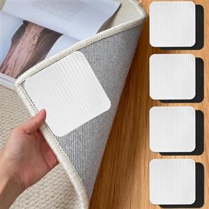 AMFUN Tappeto Gripper, 8 pinze Antiscivolo e Riutilizzabili Tappeto Gripper, Anti-Arriccia Moquette Fissa Angoli, per tappeti bifacciali su Pavimenti Legno e Piastrelle (Piazza, Mescolare)